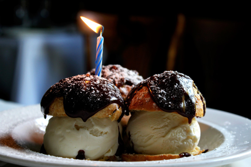 Birthday Profiteroles
