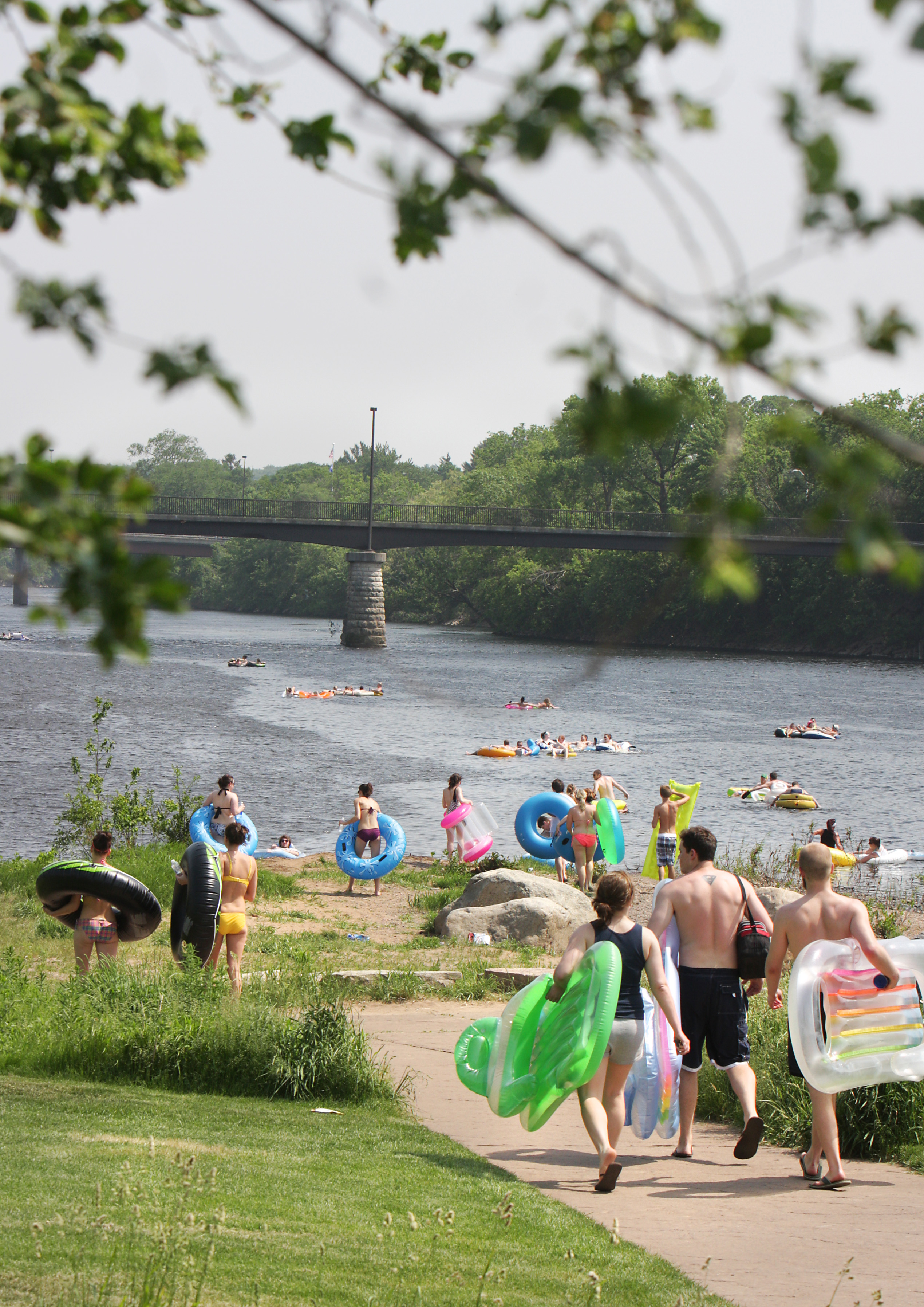 Tubing in Eau Claire WI Floating Down the Chippewa River