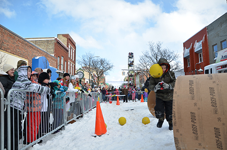 Slip and Fall Olympics Obstacle Course at the Traverse City Winter Comedy Arts Festival