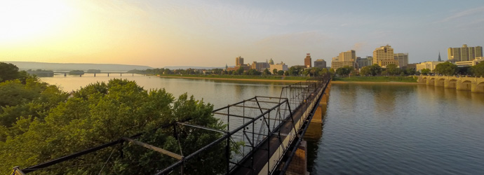 City Island Walking Bridge in Harrisburg