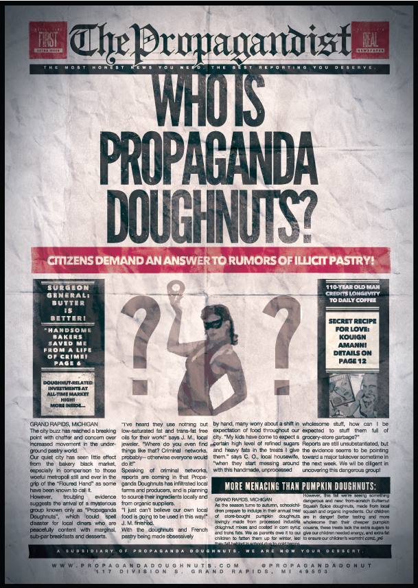 Propaganda Doughnuts newspaper
