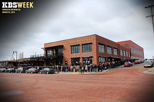 People lining up at Founders for KBS Week