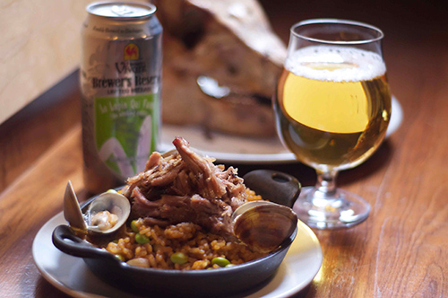 Beer and meal at Brewery Vivant in Grand Rapids