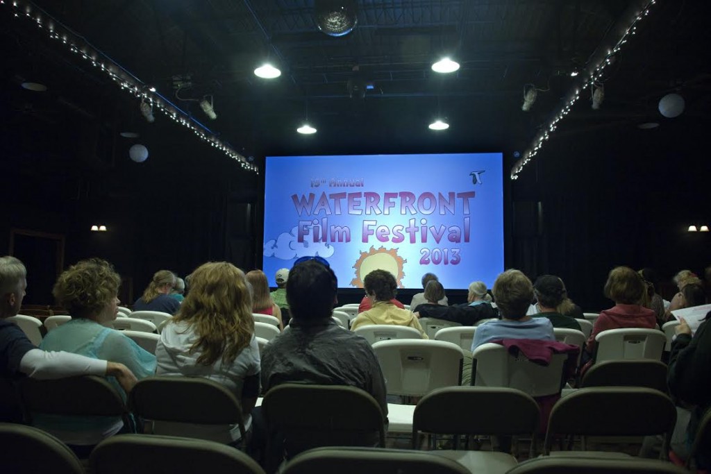 Waterfront film goers enjoying a pre-film panel in 2013 WFF