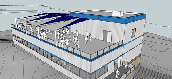 Rendering of the new Budweiser Bowtie Deck