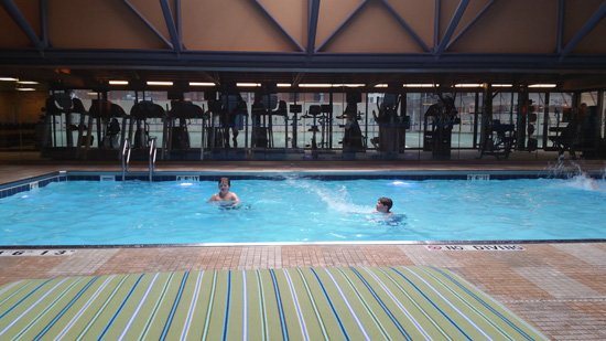 Children in the pool at the Amway Grand Plaza Hotel in Grand Rapids