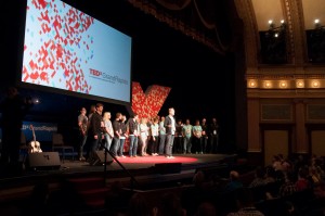 Bill Holsinger-Robinson and the TedX Grand Rapids 2014 team. Photo courtesy TEDxGrandRapids.