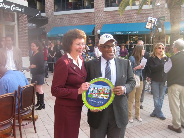 Ybor City: Al Roker and Mayor Pam Iorio Ybor City: Al Roker and Mayor Pam Iorio