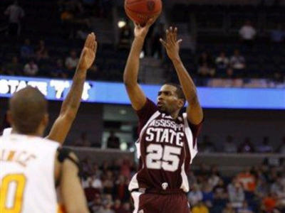 Courtesy of MSU Athletics: Phil Turner sinks the Decisive three Courtesy of MSU Athletics: Phil Turner sinks the Decisive three