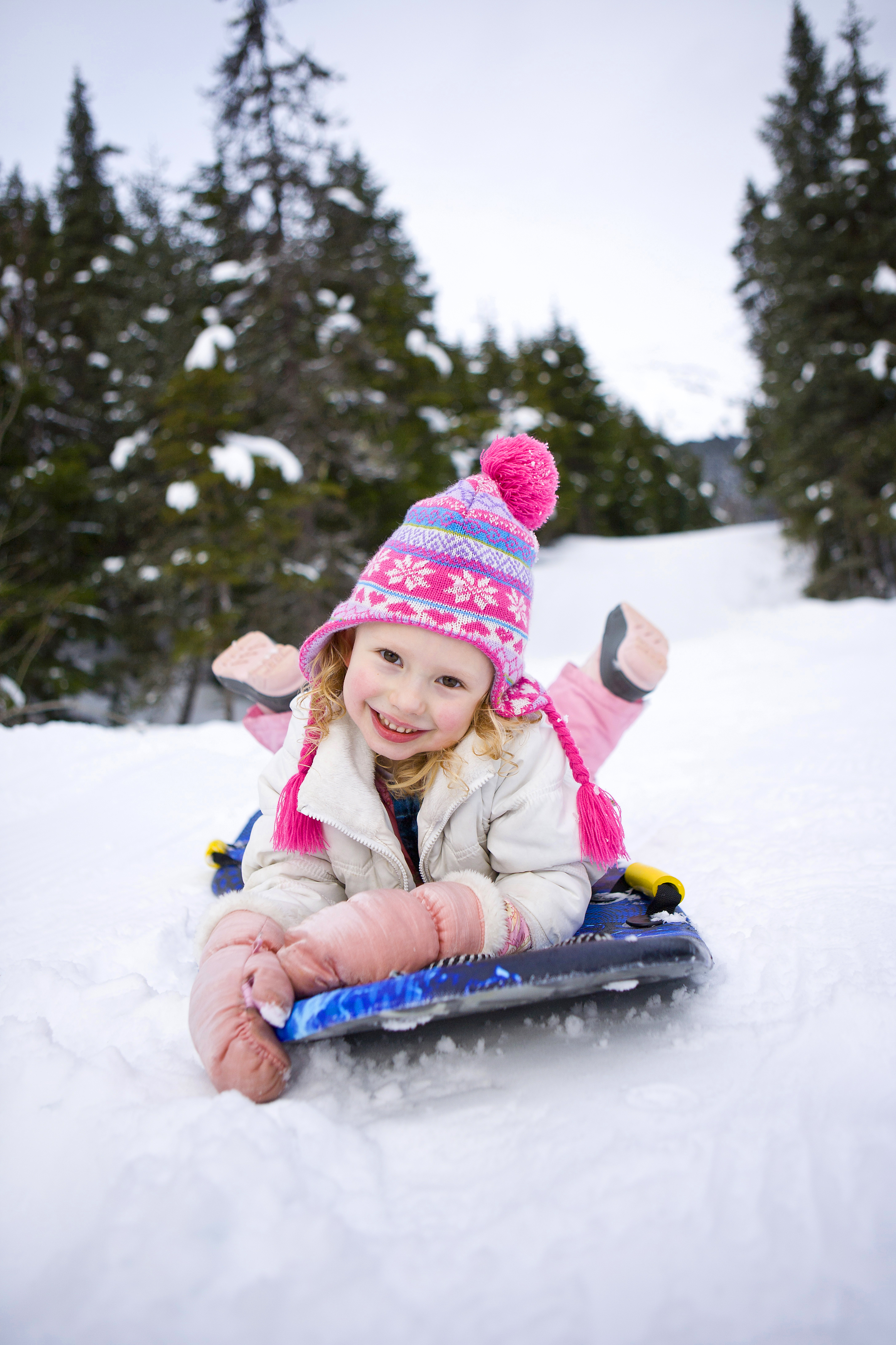 kids playing in snow