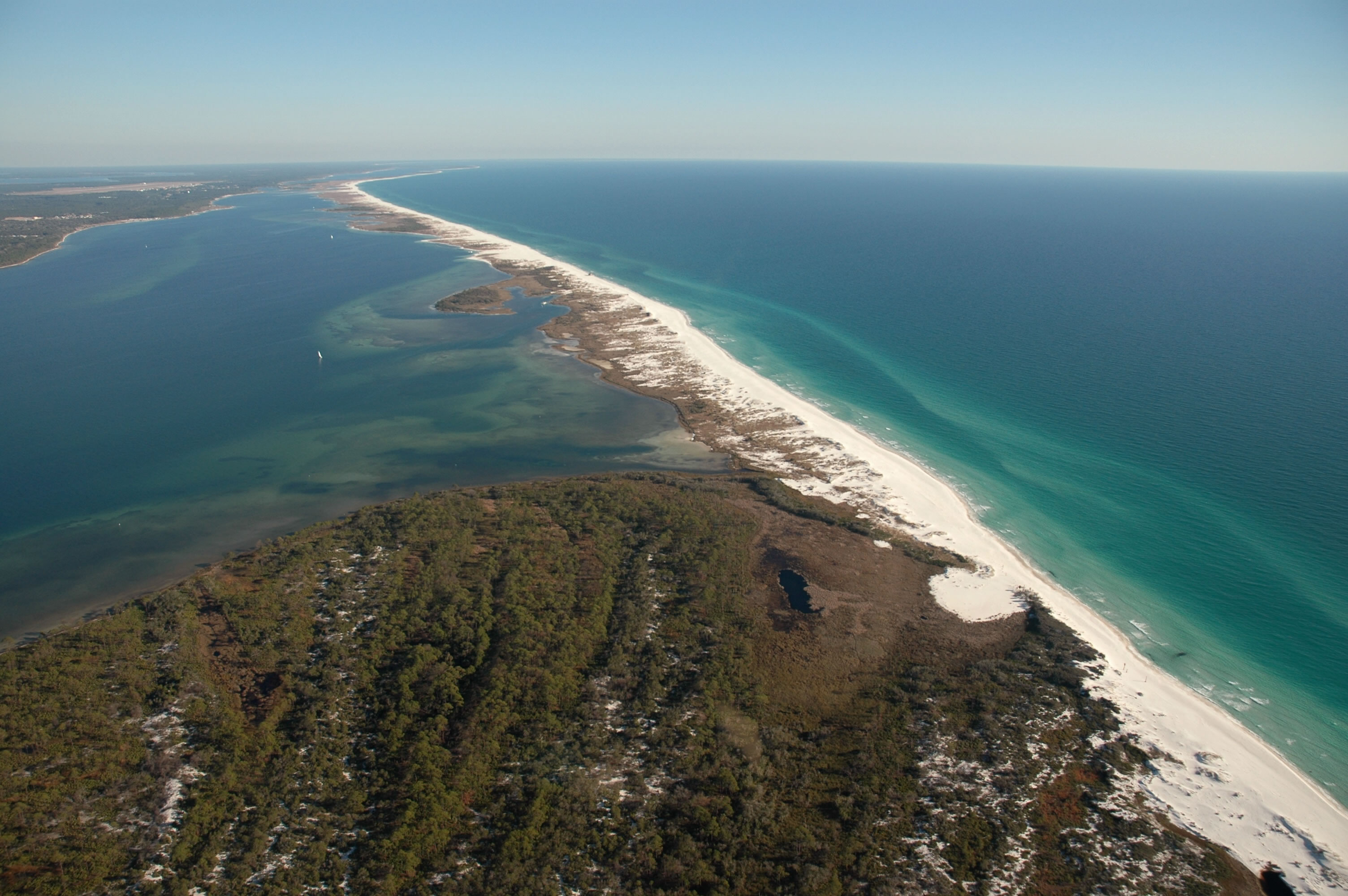 Shell Island as seen from above