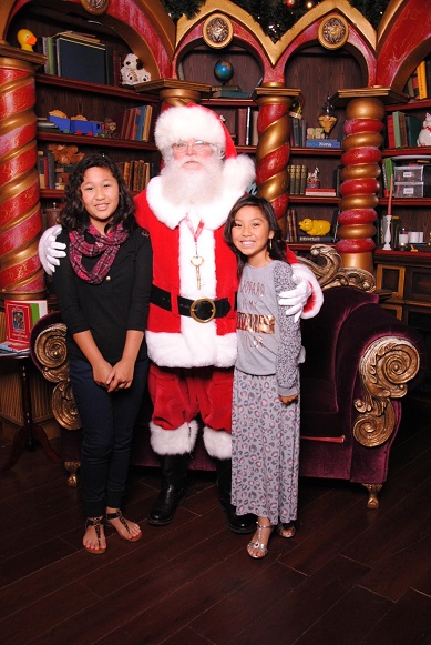 small kids with santa