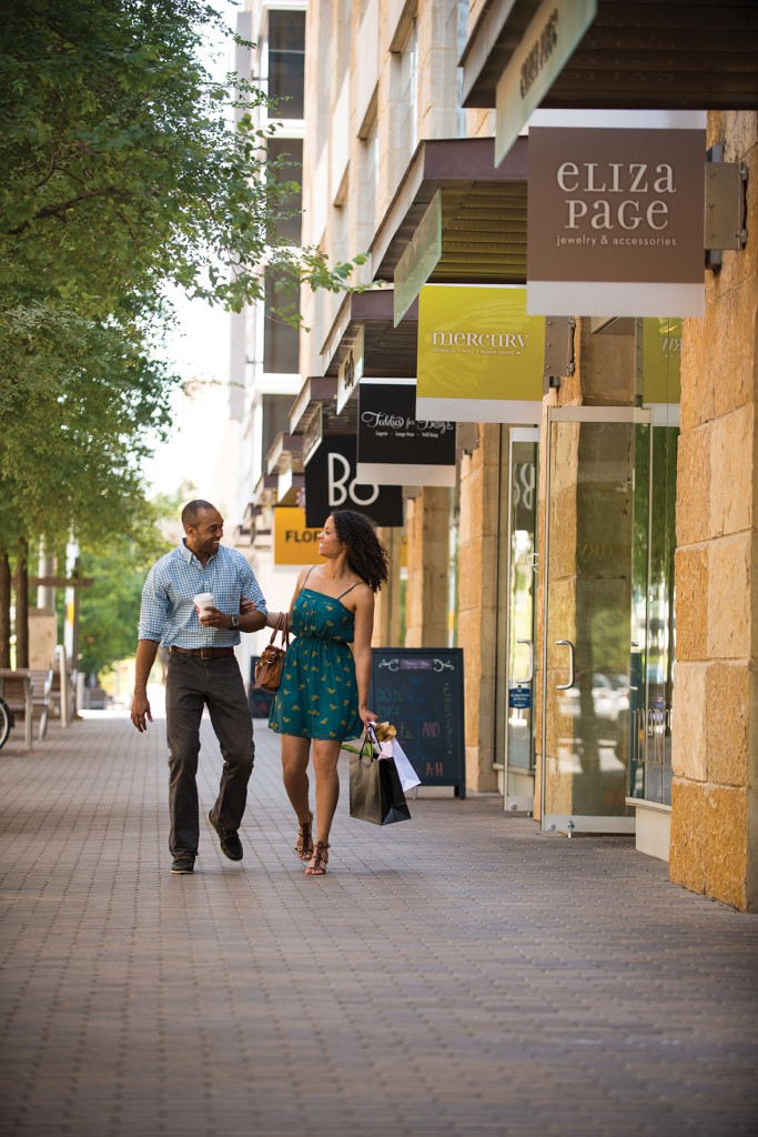 Shopping in the 2nd Street District. 