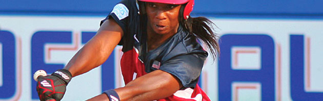 Softball in Oklahoma City Woman swinging a softball bat
