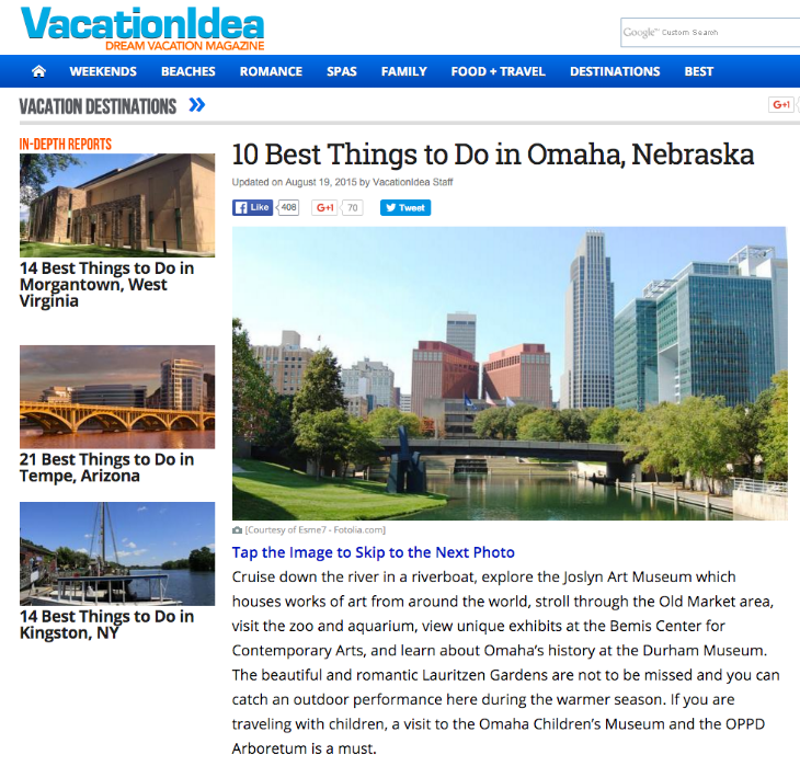 VacationIdea.com - 10 Best Things to Do in Omaha, Nebraska