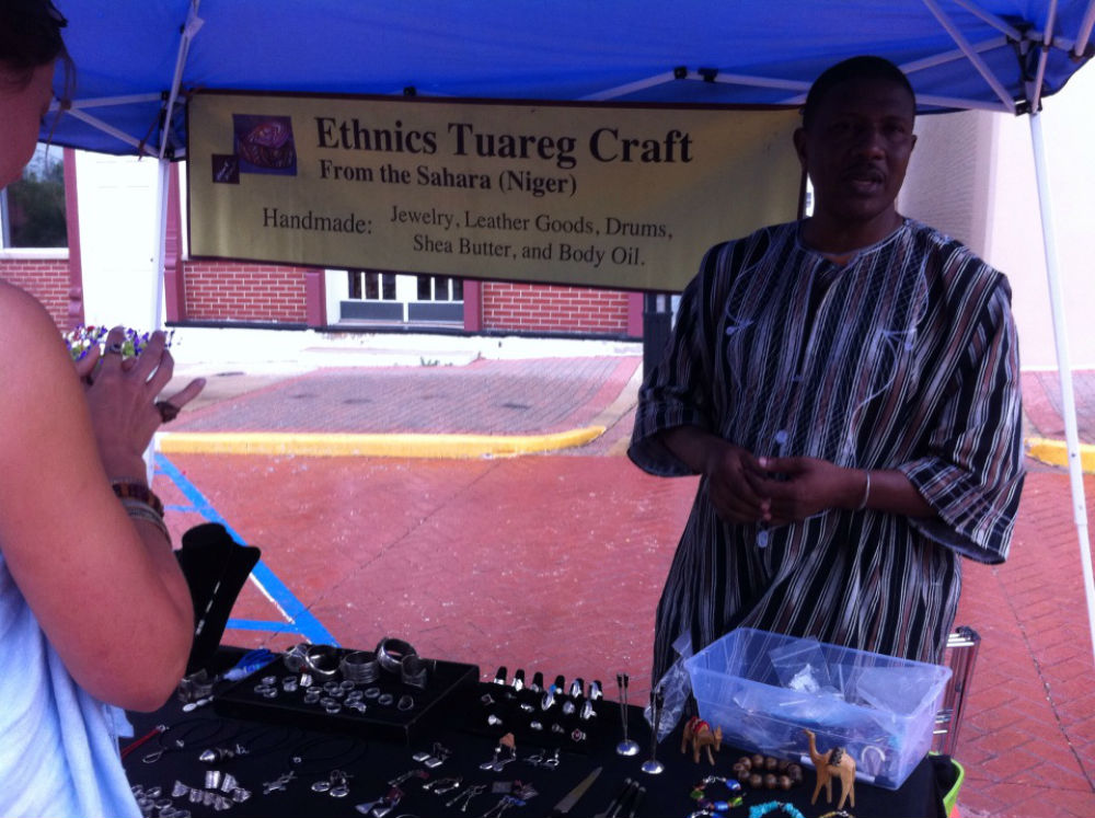 Jewelry offerings at the market