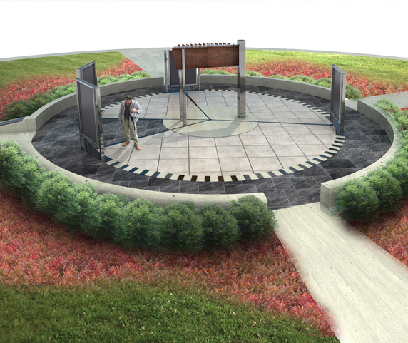 Rendering of what the 9-11 Memorial might look like at Williams Park in Brownsburg. Rendering of the 9-11 Memorial at Williams Park in Brownsburg, Indiana