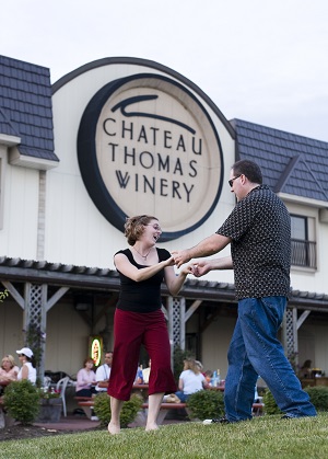Chateau Thomas Winery has live music every Friday night during the summer. Chateau Thomas Winery, Plainfield, Indiana