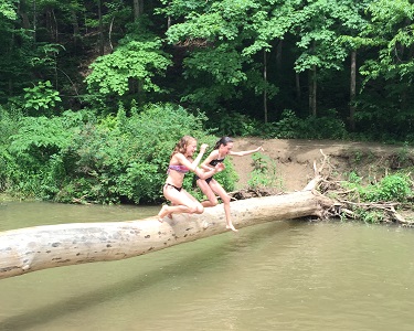 Ellis Park, Danville, Indiana, creek