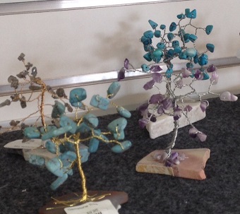 You can purchase or learn how to make your own gemstone trees at FROGS. Gemstone trees at FROGS in Pittsboro, Indiana