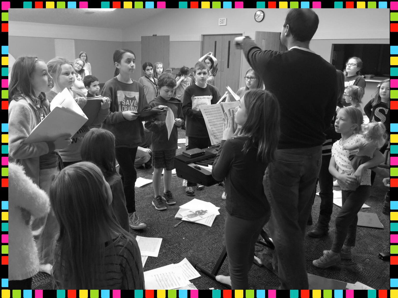 Local youth rehearse music for the HCT production of Joseph and the Amazing Technicolor Dreamcoat rehearsals for HCT Joseph production