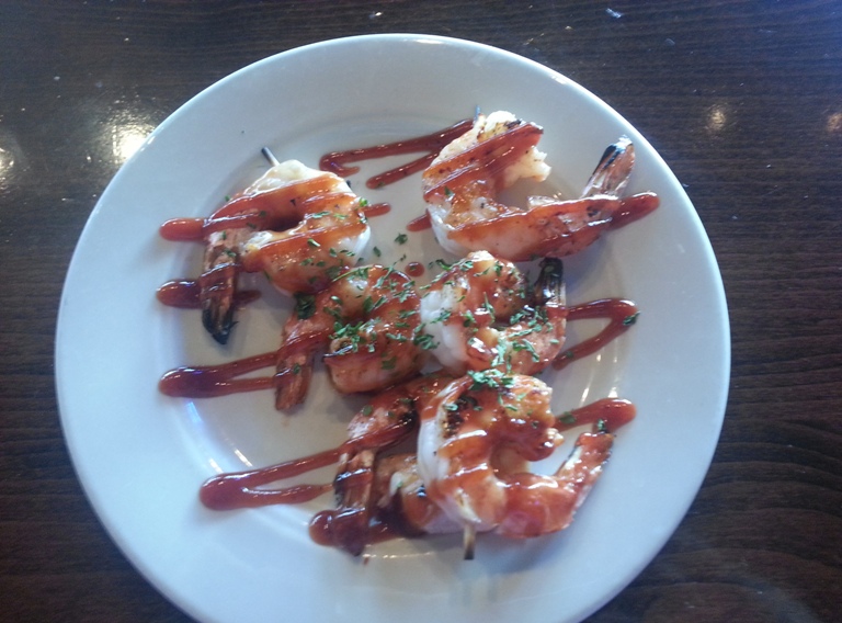 Shrimp on the barbie Shrimp on the barbie at Rhapsody Global Tapas in Brownsburg, Indiana
