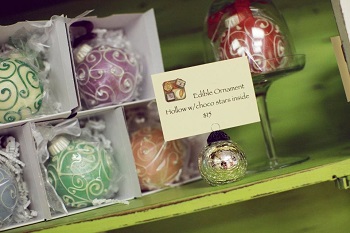 Confection Delights chocolate ornaments Chocolate ornaments at Confection Delights in Danville, Indiana