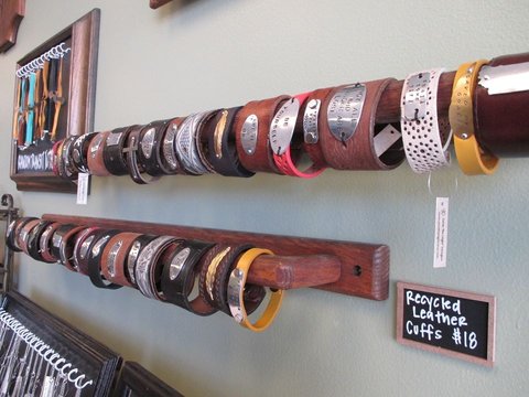 Hand crafted leather cuffs at Seize the Night Designs Seize the Night Designs