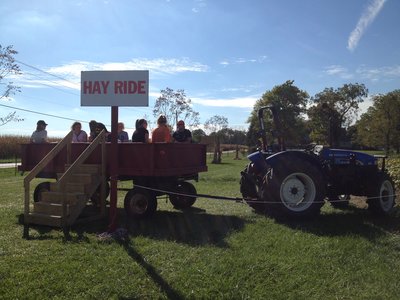 You can't truly experience fall in Indiana without experiencing a hay ride. Hay ride at Hogan Farms in Brownsburg, Indiana