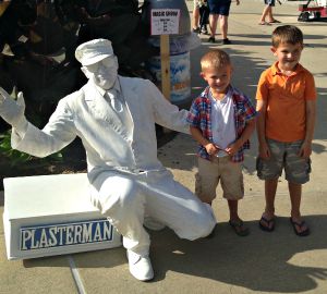 Plasterman: is he real or just a statue? Find out for yourself. Plasterman at the Hendricks County 4-H Fair in Danville, Indiana.