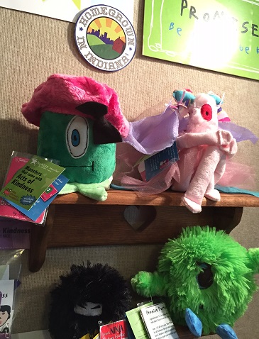 Children love Promise Monsters. Promise Monsters at Wilbur's Lincolnwood Toy Store, Brownsburg, Indiana