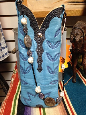 We found this boot purse last year at Finer Things in Brownsburg. What will you help us find this year? Boot Purse at Finer Things in Brownsburg, Indiana