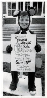 This image of what used to be know as the Church Mouse Sale illustrates the festvial's humble beginnings. Quaker Day Festival history in Plainfield, Indiana