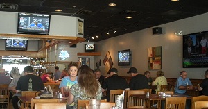 Green Street Pub & Eatery has plenty of seating in its bar or dining room for large groups.