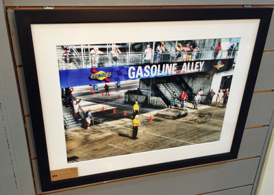 This amazing framed photography at Old Bob's in Avon looks like a piece of art. Framed racing photography at Old Bob's in Avon, Indiana