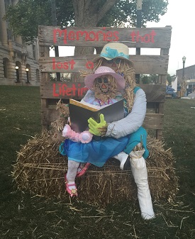 The 'Crows have arrived in Danville. Danville, Indiana, Scarecrow Display, Scarecrow Festival, fall