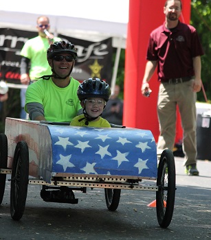 Enjoy a two-seater ride down the hill during the derby for just $5. Danville Downhill Derby two-seater ride in Danville, Indiana.