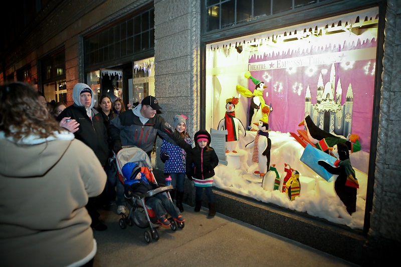 Windows come to life with scenes of wintry wonder at the Embassy's Festival of Trees