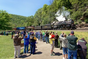 NKP #765 Excursion Eastbound on Horseshoe Curve Sunday 5-26-13
