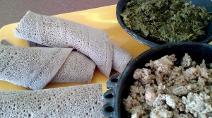 enjera meal 2