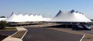 They're already setting up for next weekend!