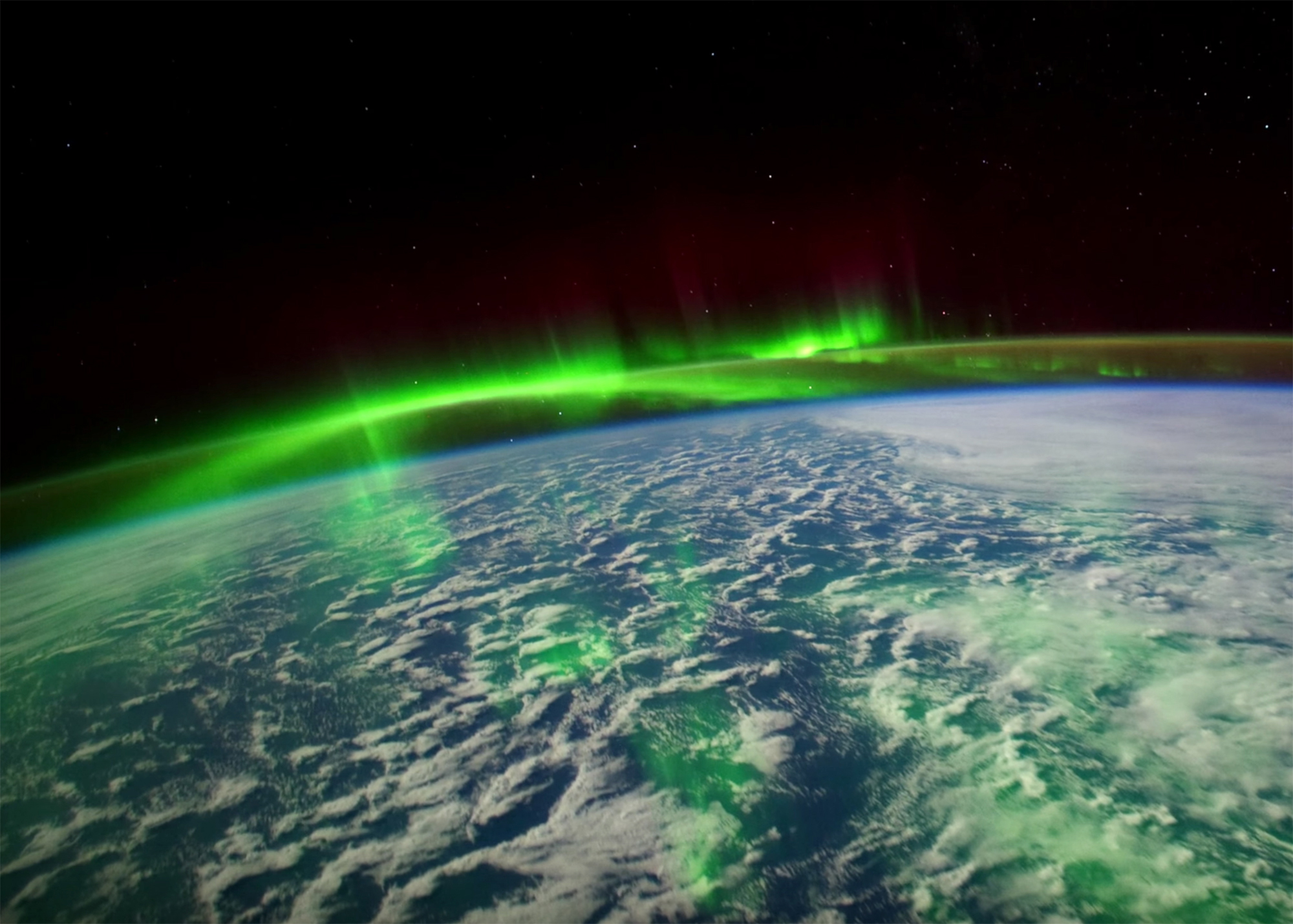 aurora borealis from space hd