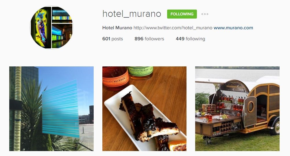 Hotel Murano Instagram