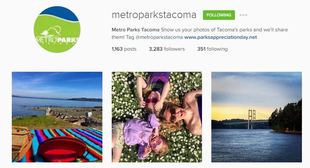 Metro Parks Tacoma Instagram