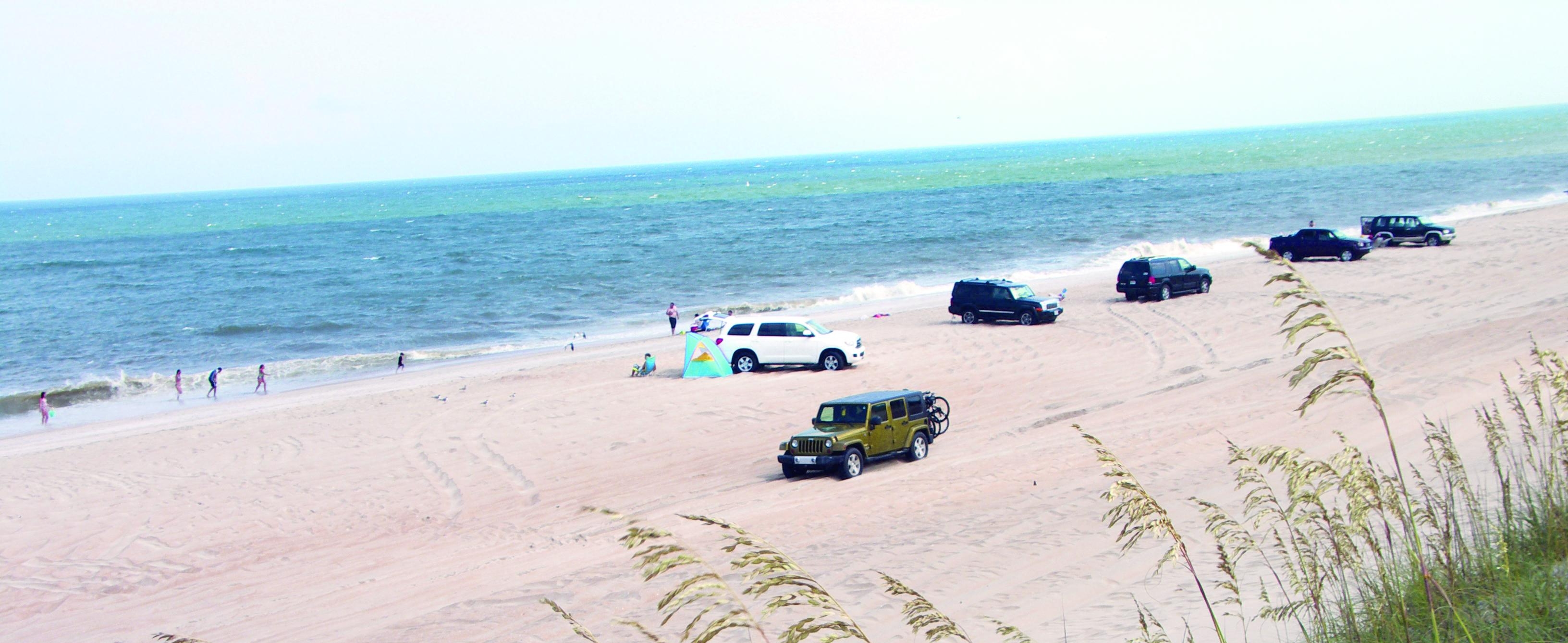 Driving on The Beach in The Outer Banks