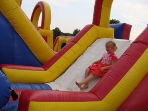 The Inflatable Slide at Hendricks County Rib-Fest