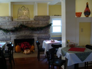 it's cozy at the Bread Basket Cafe & Bakery