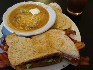 J's BLT and Taco Soup at JK's Cheesecake Cafe