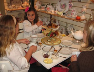 Little girls at tea for blog