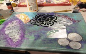 art journaling work in progress